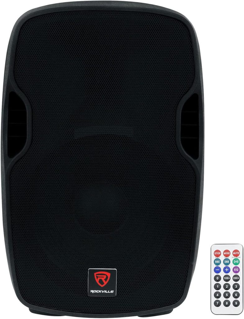 Rockville BPA10 10 Professional Powered Active 400w DJ PA Speaker w Bluetooth, Black