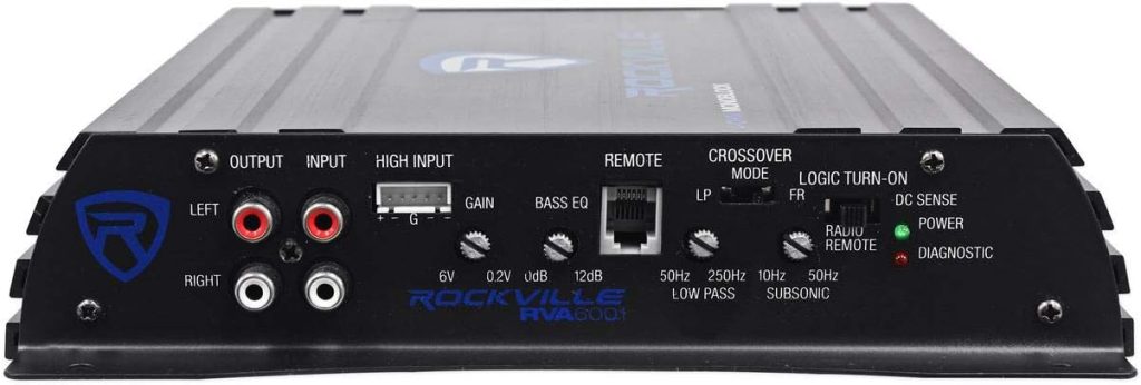 Rockville RV8.2A 800 Watt Dual 8 Car Subwoofer Enclosure+Mono Amplifier+Amp Kit black