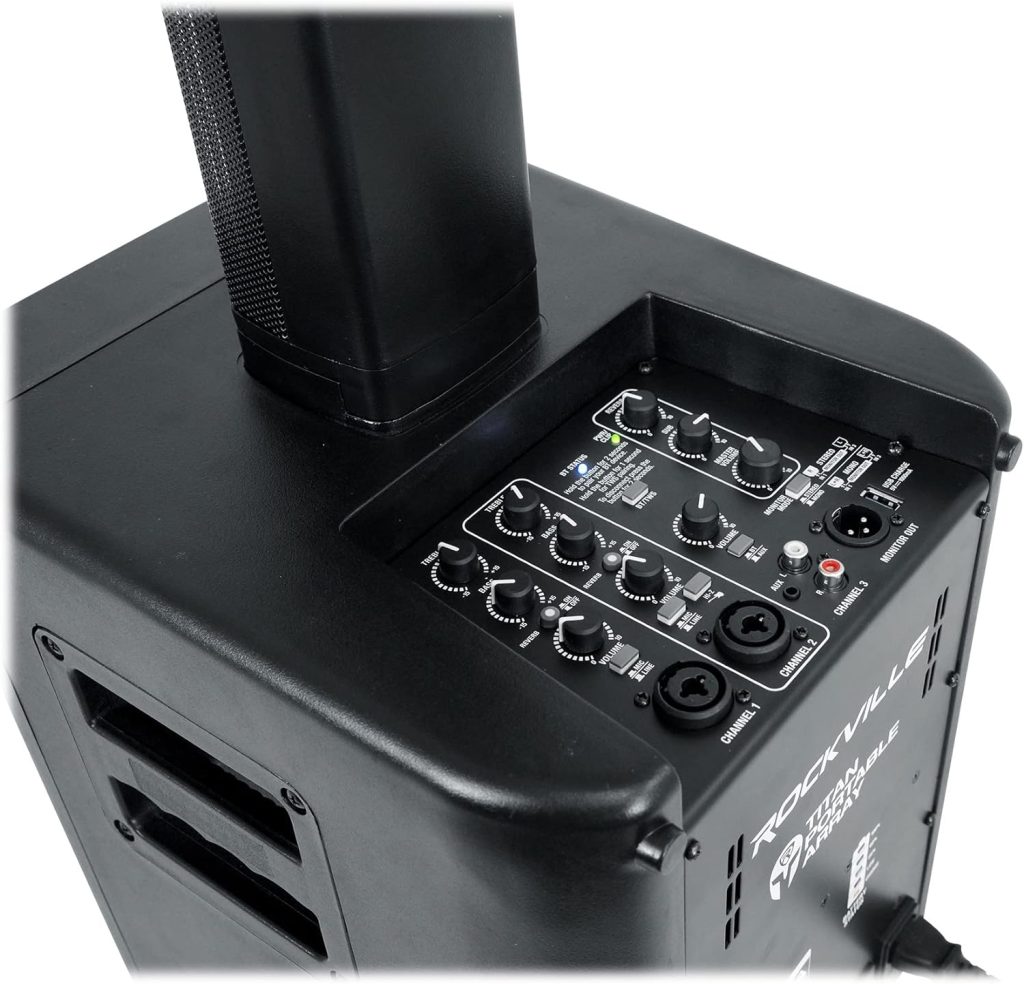 Rockville Titan Portable Array Rechargeable PA DJ Speaker+Sub+Extra Empty Array