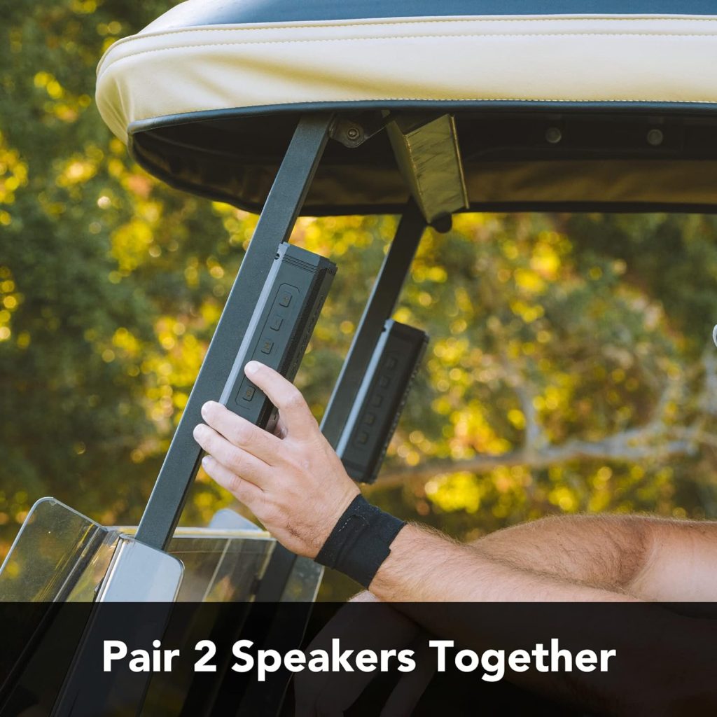 Rokform G-ROK – Wireless Golf Speaker, Portable Magnetic, IPX7 Waterproof, Shockproof  Dustproof, Loud  Clear Sound, 24 Hour Battery, Rugged Outdoor Golf Cart Speaker (Black)