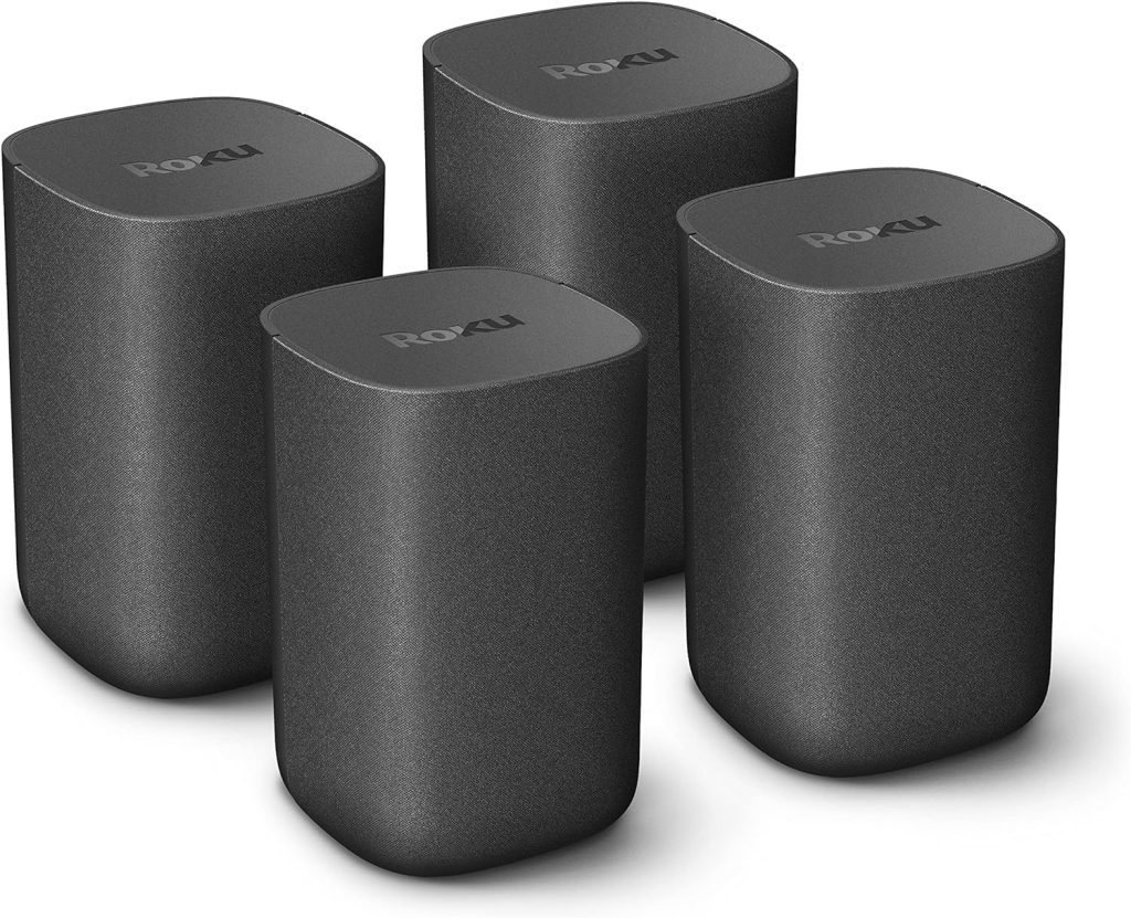Roku Wireless Speakers 2 Count(Pack of 2) for Roku Streambars or Roku TV, Black