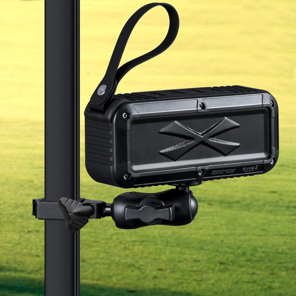 Roykaw Golf Bluetooth Speaker with Mount, Loud Stereo Sound, IPX7 Waterproof, Shockproof  Dustproof, Portable Wireless Speaker for EZGO/Club Car/Yamaha Golf Cart Accessories