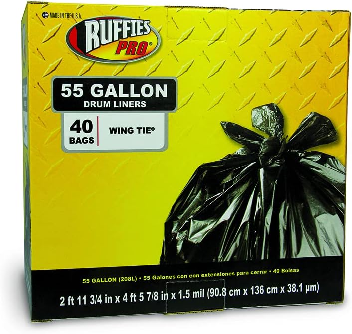 Ruffles Pro 55 Gallon Drum Liners (40 Count) 618933(RPS108A)