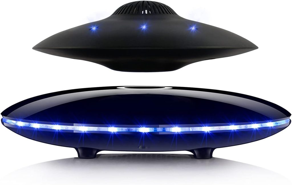 RUIXINDA Magnetic Levitating Bluetooth Speaker, Levitating UFO Speakers with LED Lights, 360 Degree Rotation,Wireless Floating Speakers for Home Office Decor Cool Tech Gadgets,Creative Gifts