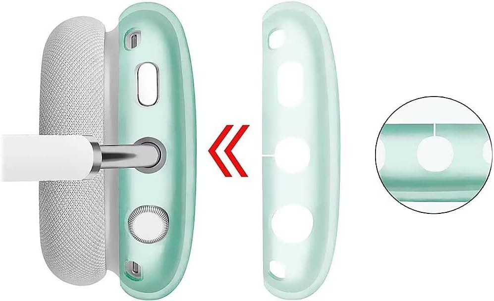 SaharaCase Hybrid Flex Cover Case for Apple AirPods Max [Rugged] Headphone Protection Antislip Grip Slim (Transparent Pink)