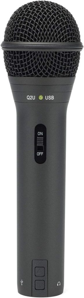 Samson Q2U Black Handheld Dynamic USB Microphone Bundle with Boom Arm and Pop Filter (3 Items)