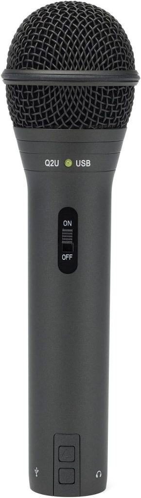 SAMSON Q2U Handheld Dynamic USB Microphone Recording and Podcasting Pack (Black)