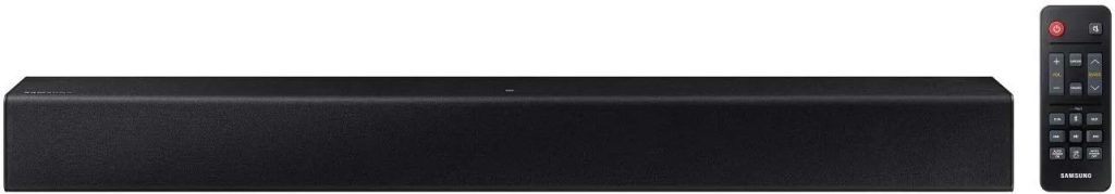 Samsung Dolby Audio/DTS 2.0 Channel Soundbar with Built-in Woofer - Black - Supports Streaming Music via Bluetooth  NFC (HW-T400) (Renewed)