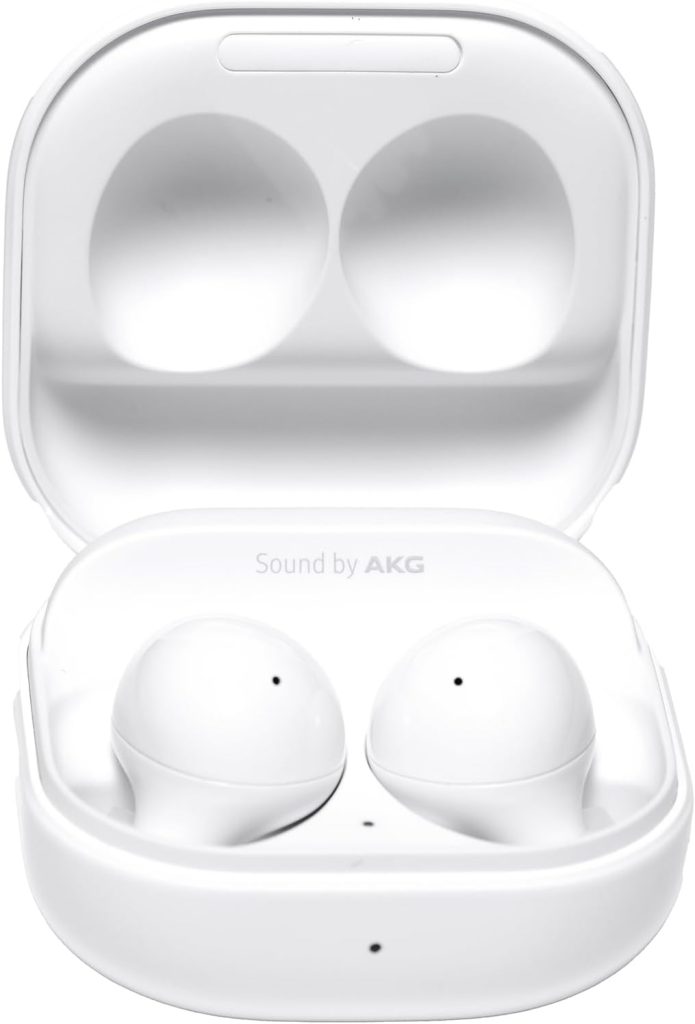 SAMSUNG Galaxy Buds2 True Wireless Earbuds Noise Cancelling Ambient Sound Bluetooth Lightweight Comfort Fit Touch Control, International Version (White)