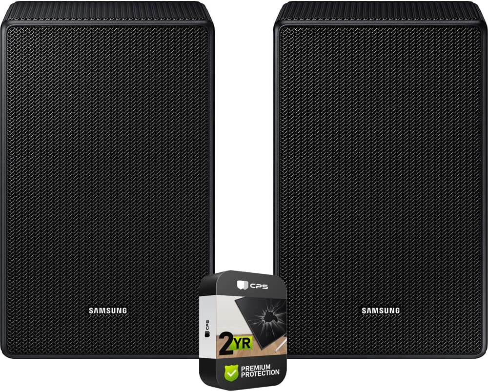 SAMSUNG SWA-9500S/ZA Wireless Rear Speaker Kit w/Dolby Atmos for Soundbar Surround Sound (Renewed) Bundle with 2 YR CPS Enhanced Protection Pack