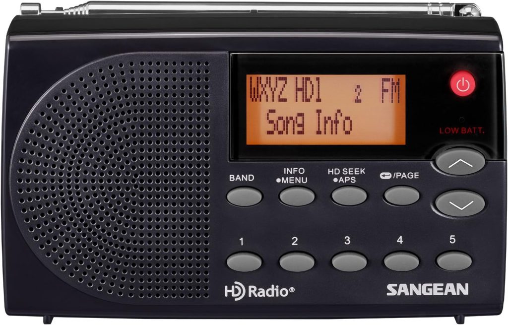 Sangean HDR-14 HD Radio/FM Stereo/AM Portable Radio, standart , Black