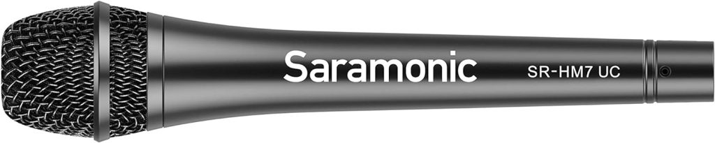 Saramonic Digital Dynamic Handheld Mic w/USB-C Android Smartphones/Tablets  USB PC/Mac (SR-HM7 UC), Black, SR-HM7UC