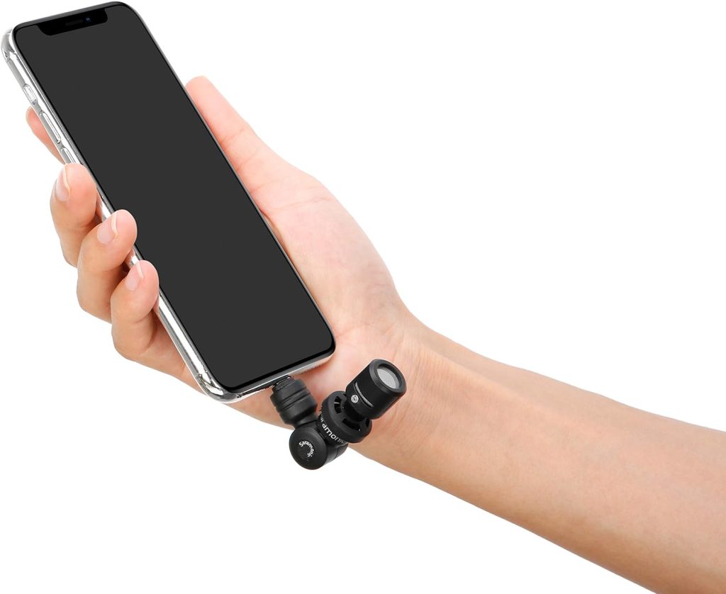 Saramonic Ultra-Compact Omnidirectional Condenser Microphone with Lightning for iPhones  iPads (SmartMic Di Mini), SMARTMICDIMINI, Black