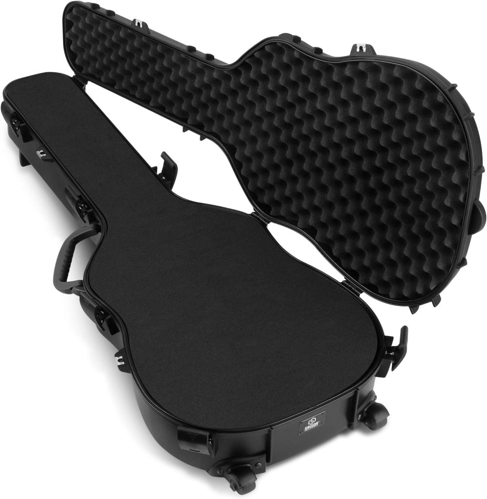 Savior Equipment Ultimate Guitar Case Tactical Rifle Carbine Shotgun Storage Hard Case Pistol Gun Transportation Carrier, Fit Up to 45 Firearm, 3 Layers of Foam Included, Lockable Design