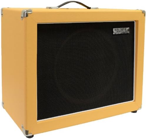 Seismic Audio - 12 GUITAR SPEAKER CABINET EMPTY - 7 Ply Birch - 1x12 Speakerless Cab - Orange Tolex - Black Cloth Grill - Front or Rear Loading Options