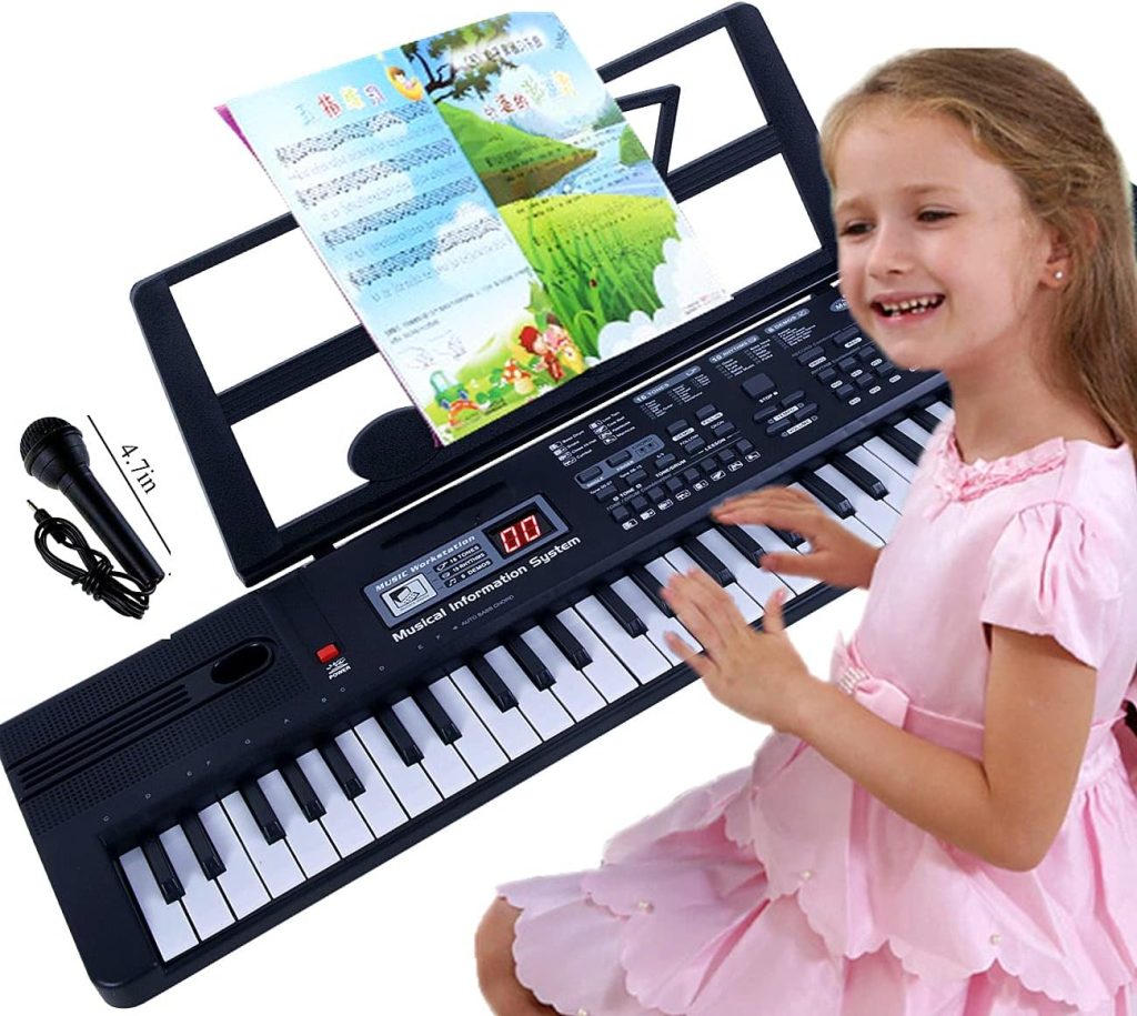  Kmise, Mini Piano 32 Key Small Portable Digital Electronic  Keyboard with 30 Demo Songs Musical Gift, for Beginners Kids(No Power Cord  Included) (MI3372-US) : Musical Instruments