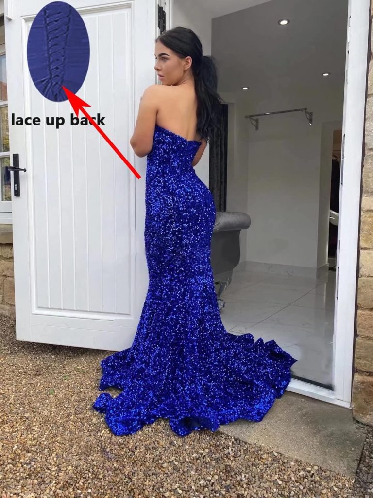 Sequin Prom Dresses 2023 Mermaid Homecoming Dress High Split Formal Party Evening Gowns for Women