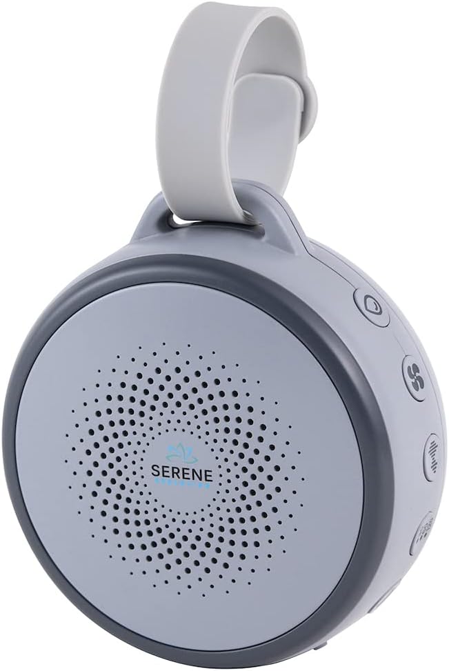 Serene Evolution 18 Sound Portable Battery Operated White Noise Machine for Adults, Battery Powered Sound Machine for Sleeping  Travel, Ocean Sound Machine for Sleeping, Battery Sound Machine