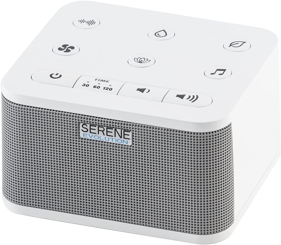 Serene Evolution 30 Sound White Noise Machine - Sound Machine for Adults, Baby, Home  Office Privacy - Rain Noise Machine for Sleeping Adults - Sleep Machine - Pink, Rain, Ocean, Brown Noise Machine