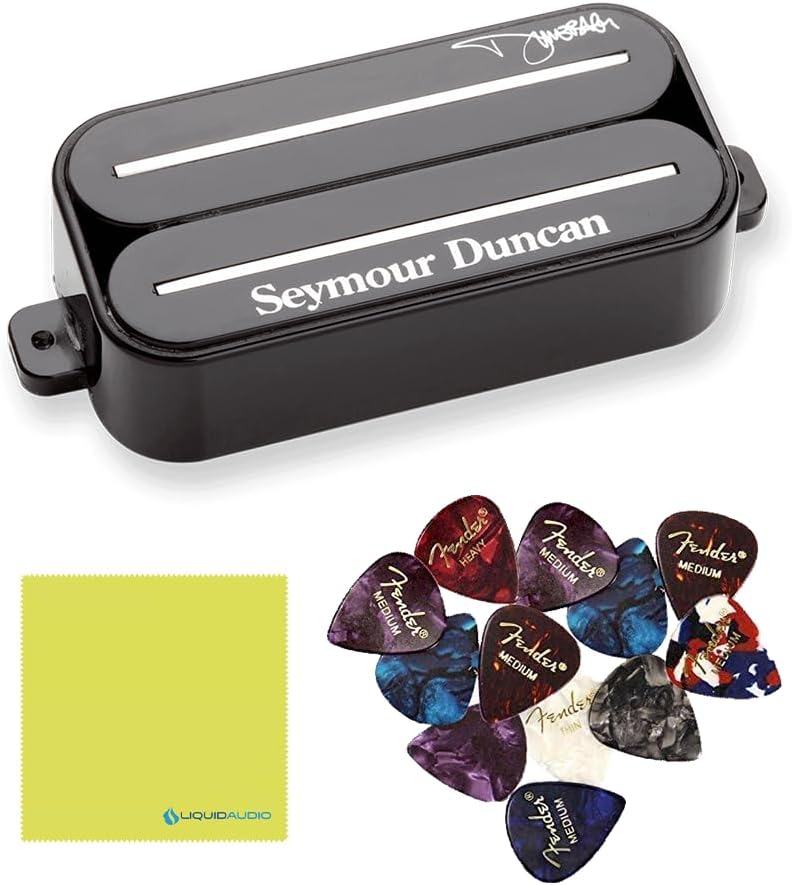 Seymour Duncan Dimebucker Dimebag Darrell Pickup Bundle w/ 12x Feder Guitar Picks, and Liquid Audio Polishing Cloth