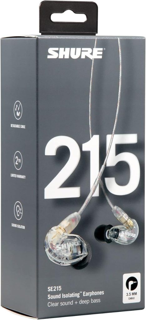 Shure SE215-CL Sound Isolating Earphones - Clear