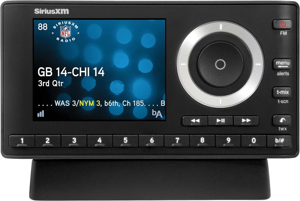 SiriusXM SXPL1H1 Onyx Plus Satellite Radio with Home Kit – Hear SiriusXM on Your Home Stereo or Bluetooth-Powered Speakers