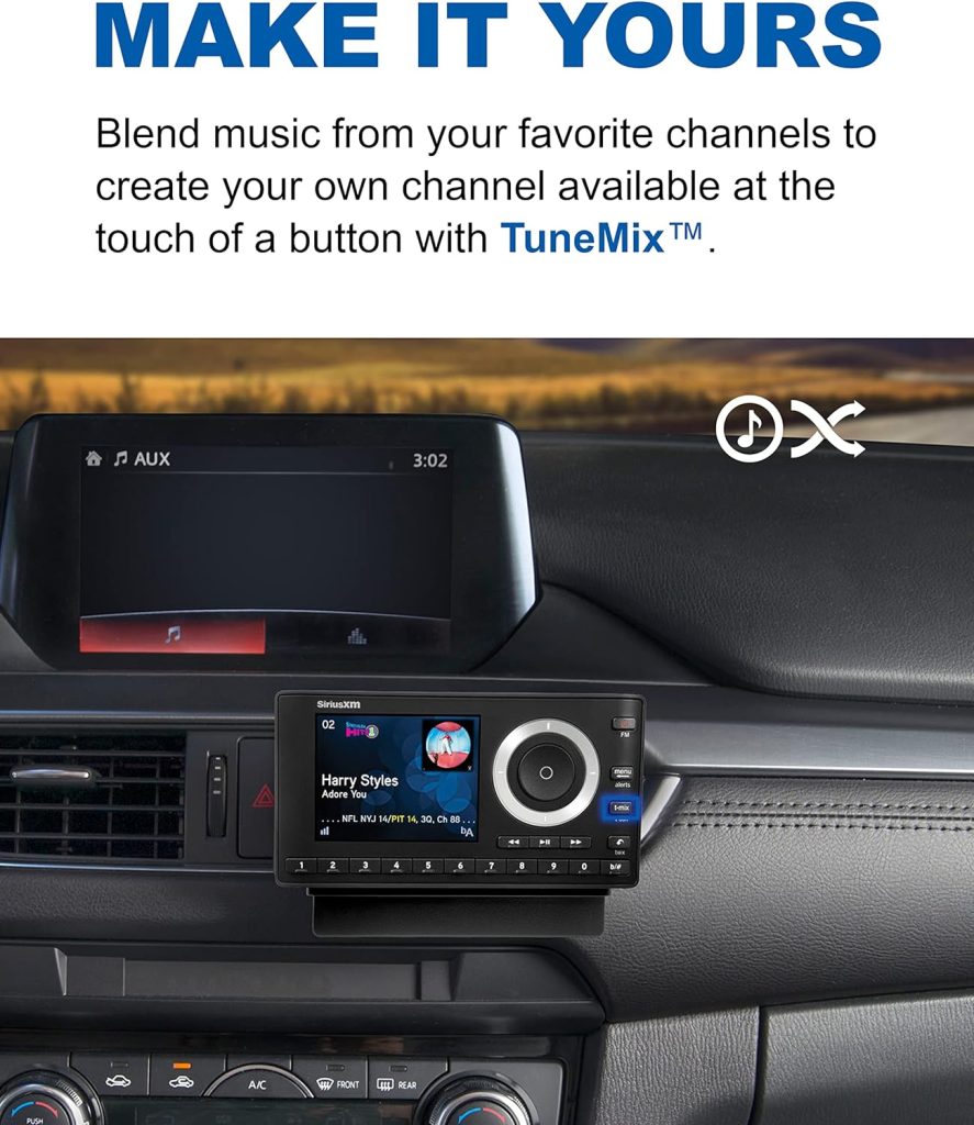 SiriusXM SXPL1V1 Onyx Plus Satellite Radio with Vehicle Kit – Easy to Install, Enjoy SiriusXM on Your Existing Car Stereo with This Dock and Play Radio