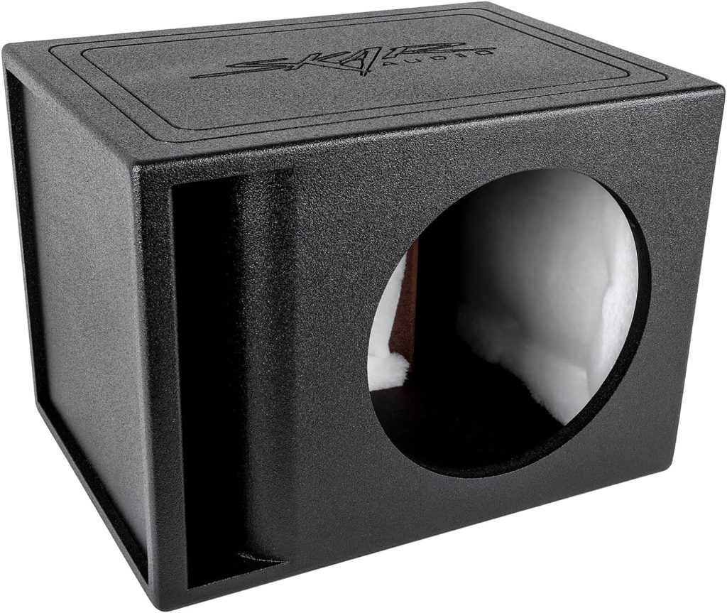 Skar Audio AR1X12V Single 12 Universal Fit Armor Coated Ported Subwoofer Box with Kerf Port