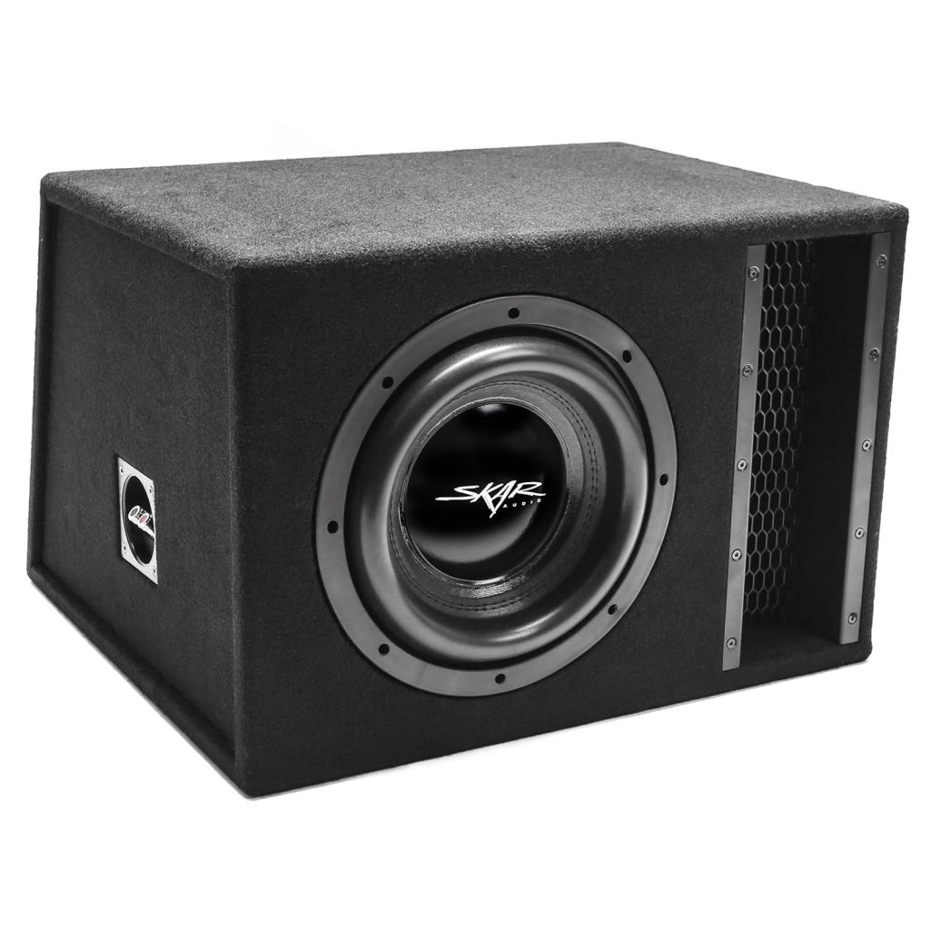 Skar Audio EVL-1X65D4-V-LP 6.5 400 Watt Low Profile Slot Port Loaded Car Subwoofer Enclosure