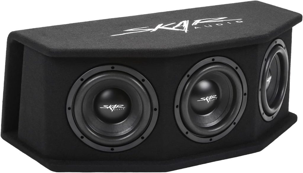 Skar Audio SDR-3X8D2 2,100 Watt Loaded SDR Series Vented Subwoofer Enclosure, Triple 8 D2 Loaded Enclosure