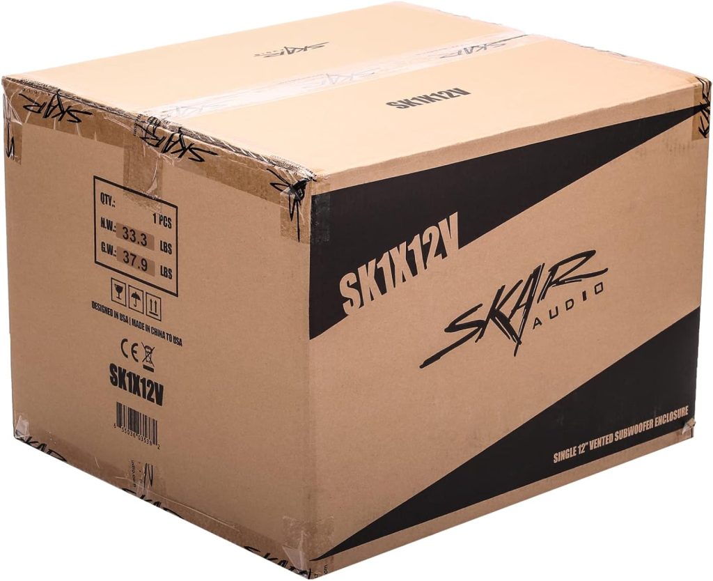 Skar Audio SK3X8V Triple 8 Universal Fit Ported Subwoofer Enclosure with Angled Rear Firing Design