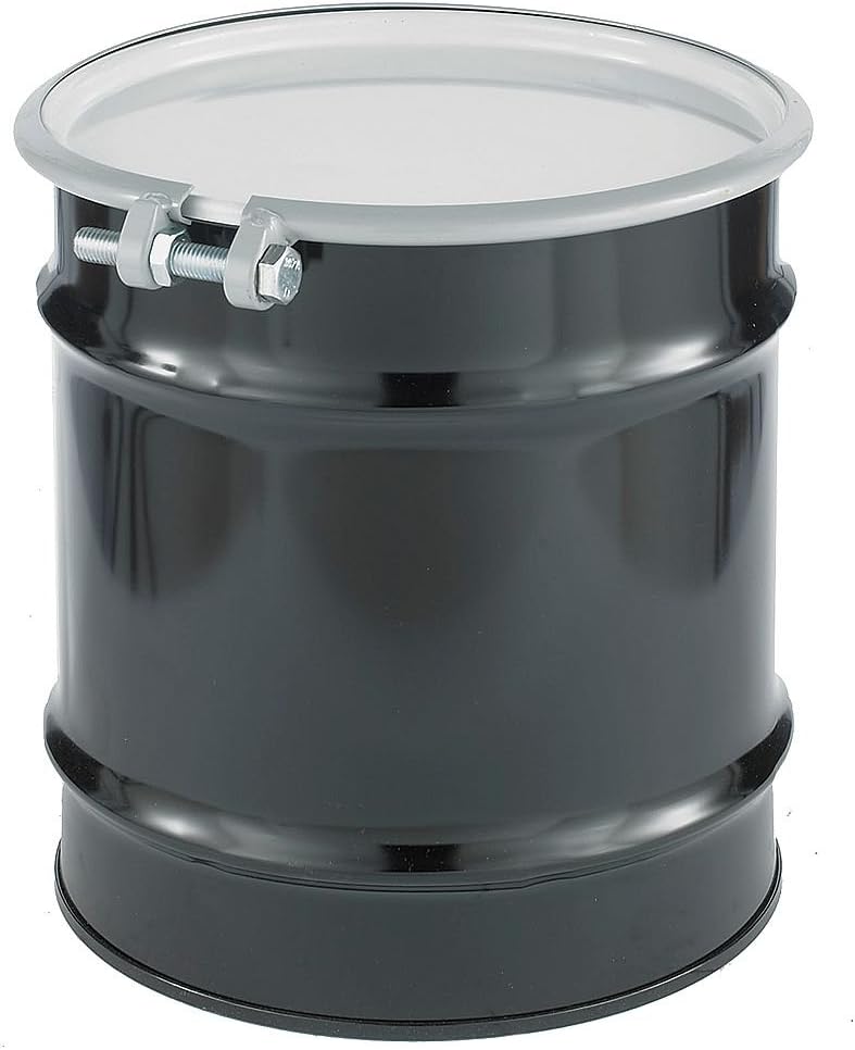 SKOLNIK Carbon Steel Open Head Drum, 10 gallons, Bolt Ring, 0.9mm Body Gauge (Pack of 1)