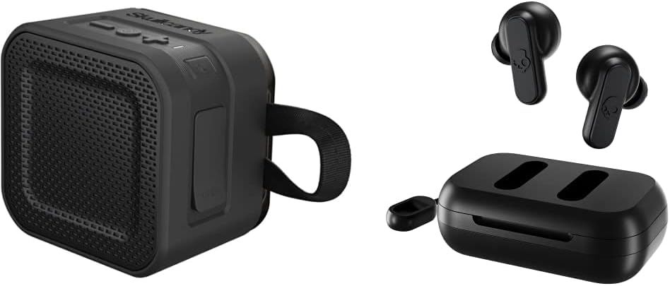 Skullcandy Barricade Mini Wireless Portable Speaker - Black  Dime 2 True Wireless in-Ear Bluetooth Earbuds