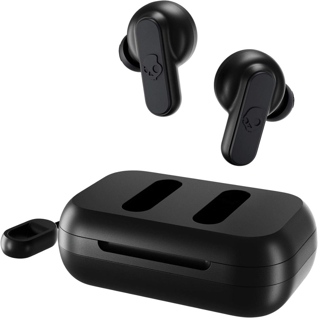 Skullcandy Dime In-Ear Wireless Earbuds, 12 Hr Battery, Microphone, Works with iPhone Android and Bluetooth Devices - True Black