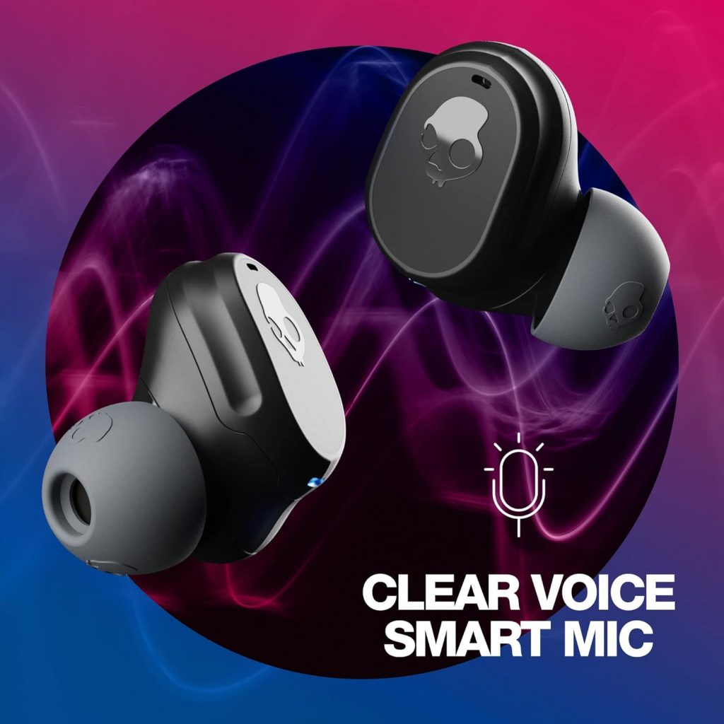 Skullcandy Mod In-Ear Wireless Earbuds, 34 Hr Battery, Microphone, Works with iPhone Android and Bluetooth Devices - Black