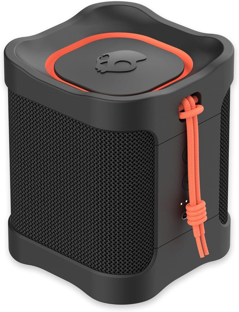 Skullcandy Terrain Mini Wireless Bluetooth Speaker - IPX7 Waterproof Portable with Dual Custom Passive Radiators, 14 Hour Battery, Nylon Wrist Wrap,  True Stereo (Black) : Electronics