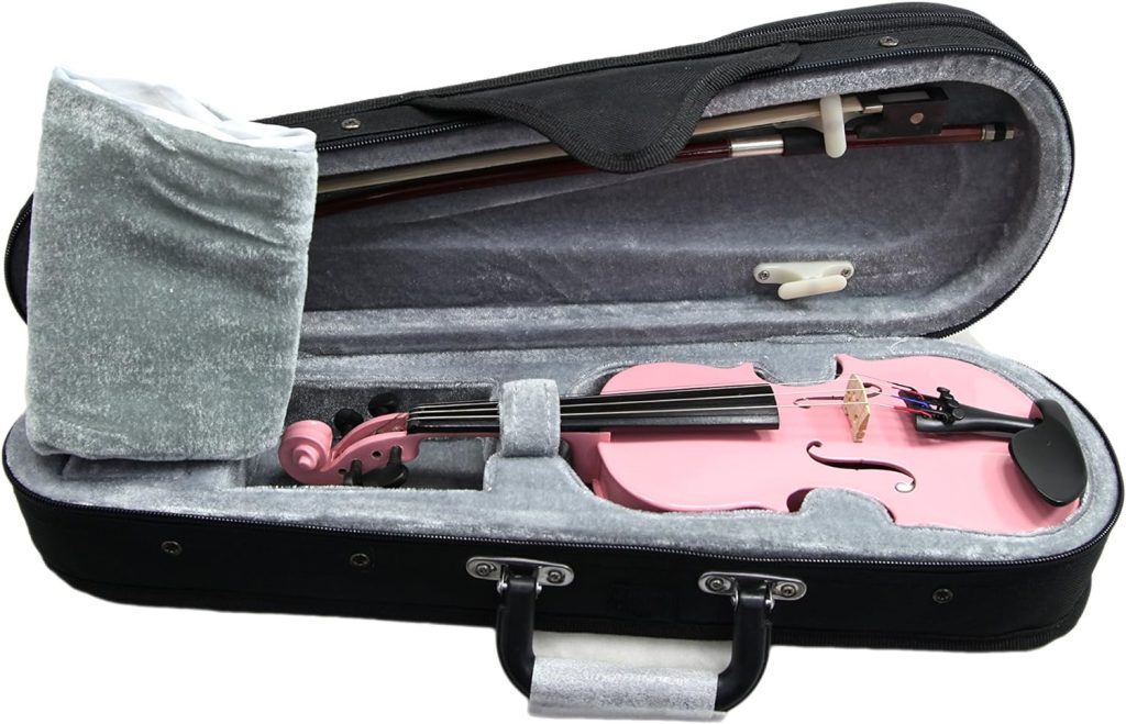 SKY Brand New Childrens Violin 1/10 Size Pink Color