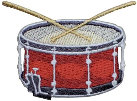 Snare Drum Applique Patch - Sticks, Music Equipment, Drumline 2.5 (Iron on)