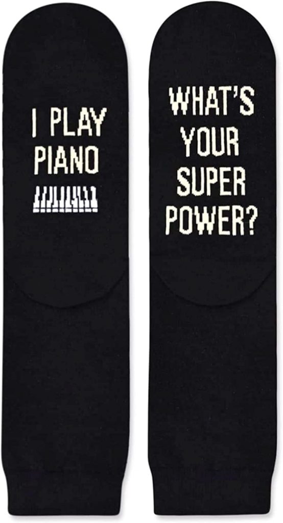 sockfun Funny Socks Music Gifts Piano Gifts for Women Men Teens, Gifts for Piano Players Piano Lovers Gifts Musician Gifts for Men Women