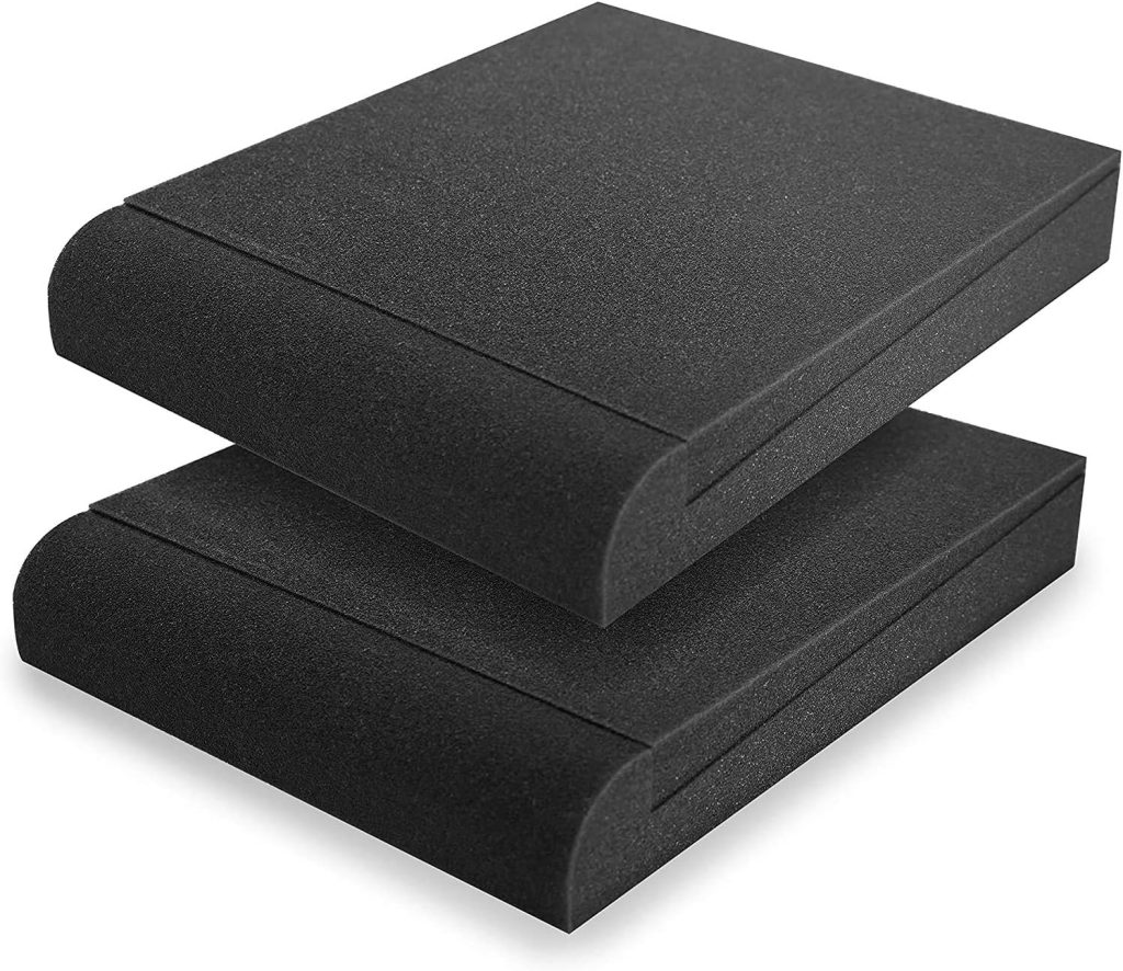 Sonic Acoustics Soundproofing High-Density Studio Isolation Pads, Acoustic Foam Panels, Acoustic Panels For 5 Inch Monitors, Pair Of Rubber Base That Prevents Vibrations, 1.8 X 8 X 12, Pack of 2