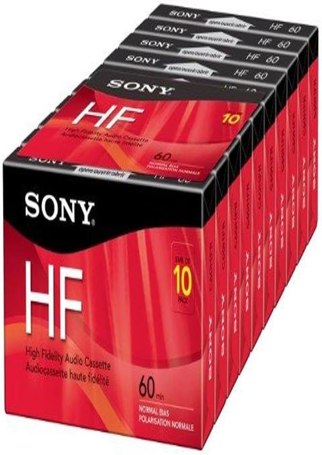 Sony 10C60HFL 60-Minute HF Cassette Recorders - 10 Brick