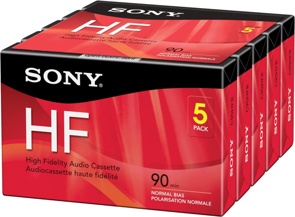 Sony 5C90HFR 90-Minute HF Cassette Recorders 5-Brick