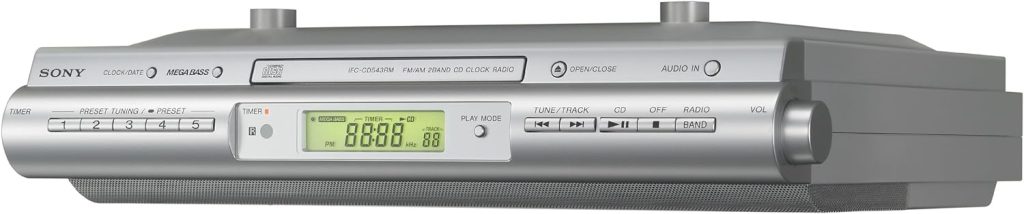 Sony ICFCDK50 Under Cabinet Kitchen CD Clock Radio