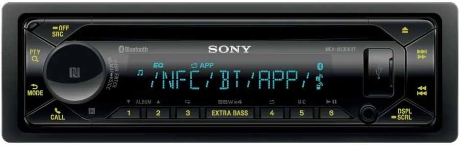 Sony MEX-N5300BT Car Stereo Single Din Radio with Bluetooth, CD Player, USB/AUX