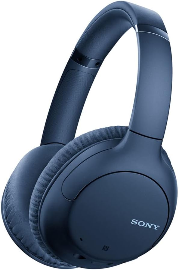 Sony Noise Cancelling Headphones WHCH710N: Wireless Bluetooth Over the Ear Headset with Mic for Phone-Call, Blue (Amazon Exclusive)