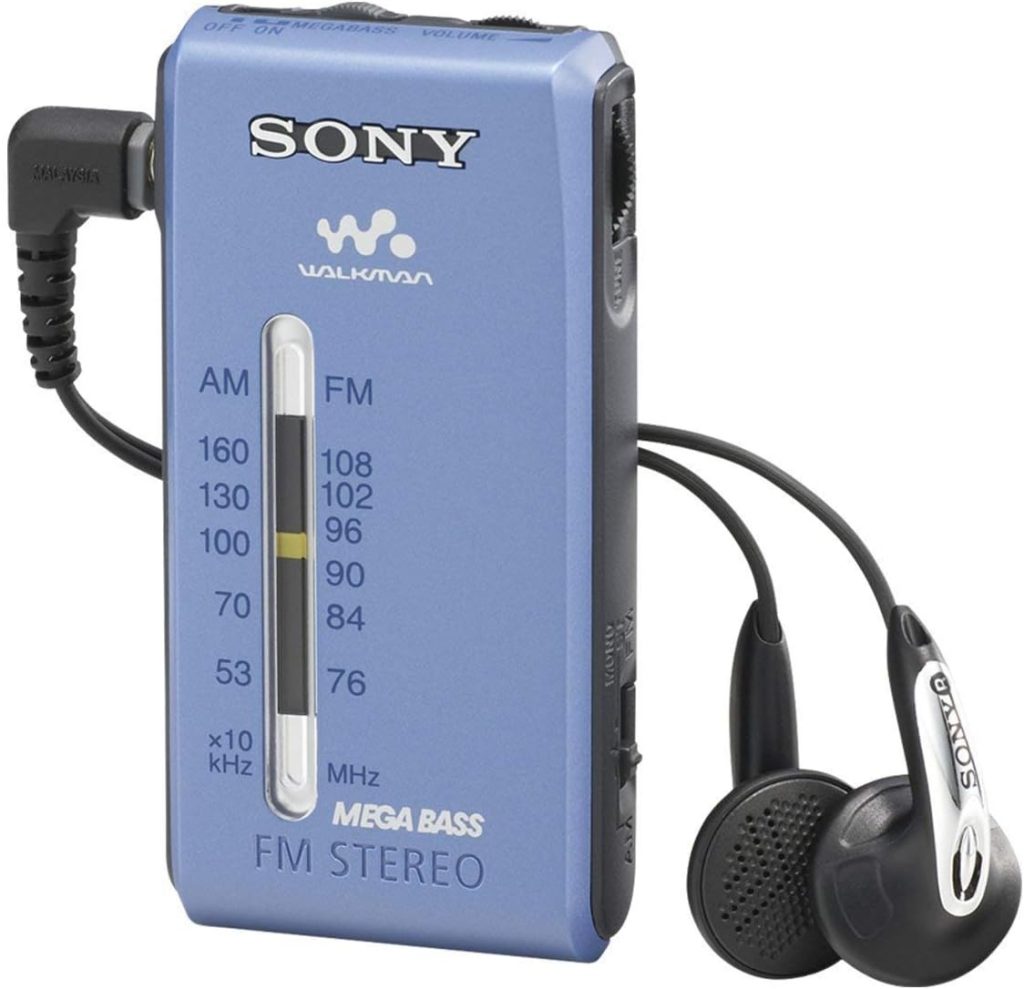 Sony SRF-S84 FM/AM Super Compact Radio Walkman with Sony MDR Fontopia Ear-Bud (Blue)