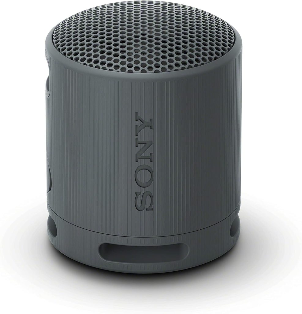 Sony SRS-XB100 Wireless Bluetooth Portable Lightweight Super-Compact Travel Speaker, Extra-Durable IP67 Waterproof  Dustproof, 16 Hour Battery, Versatile Strap, and Hands-Free Calling, Black New
