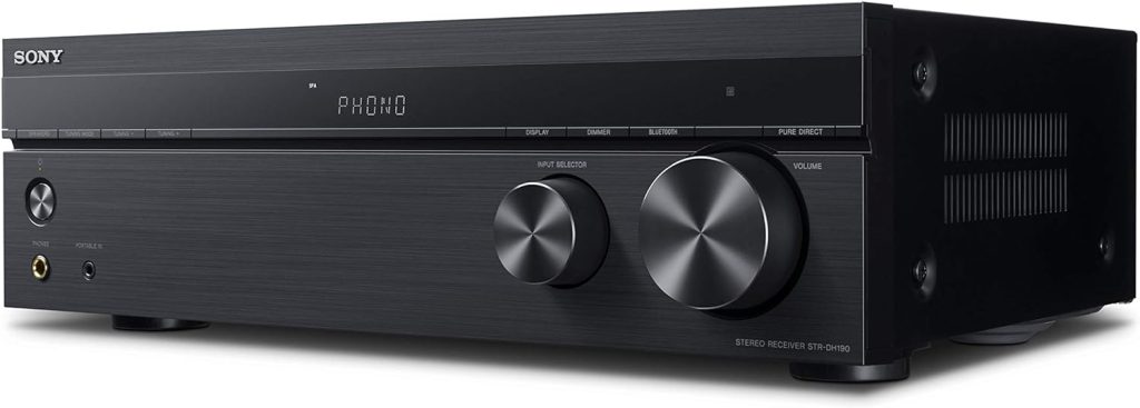 Sony STRDH190 2-ch Home Stereo Receiver with Phono Inputs  Bluetooth Black