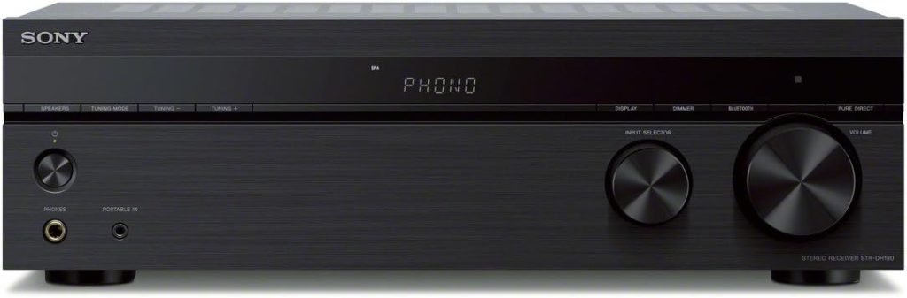 Sony STRDH190 2-ch Home Stereo Receiver with Phono Inputs  Bluetooth Black
