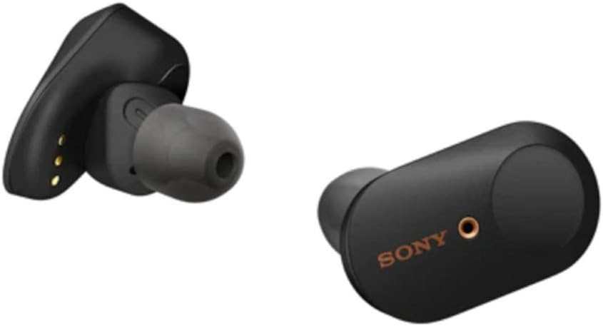 Sony WF-1000XM3 True Wireless Noise-Canceling Earbud Headphones with Charging Case (Black) Bundle with Hard EVA Travel Case and Noise Isolating Memory Foam Tips (3 Items)